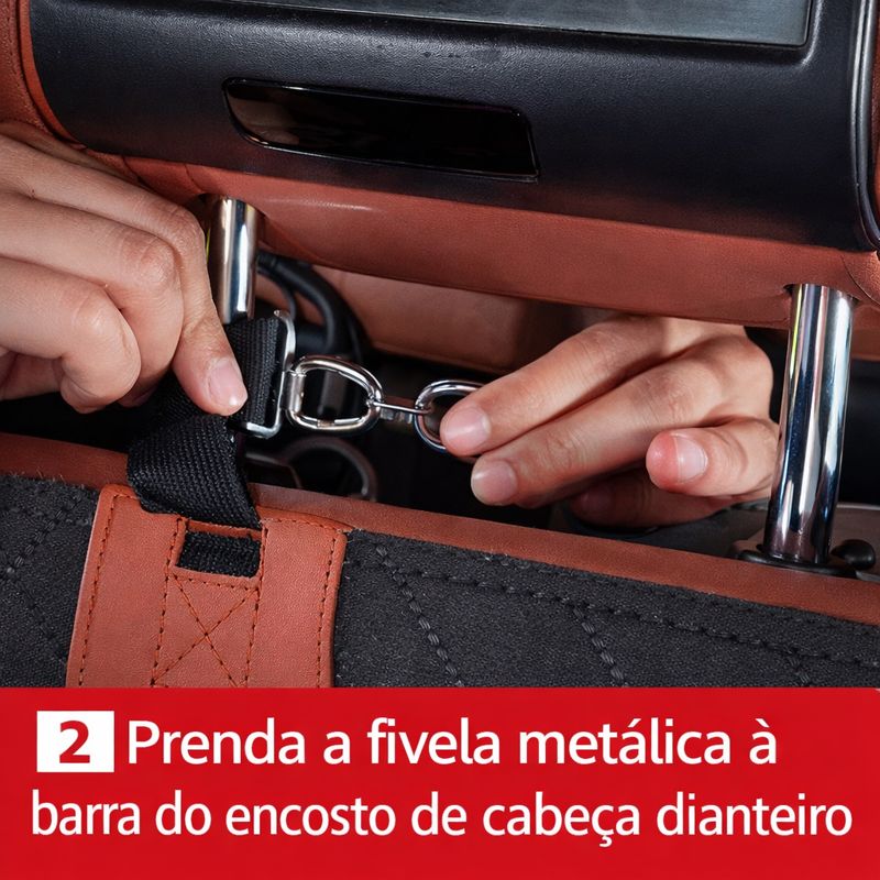 Fixar fivela no encosto dianteiro
